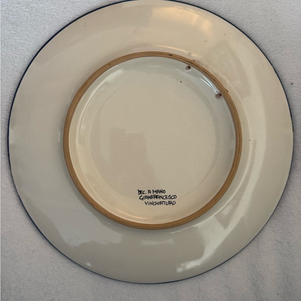 Cercemaggiore Italy Dec a mano Painted by hand -Gianfrancesco Vinchiaturo plate - Picture 4 of 5